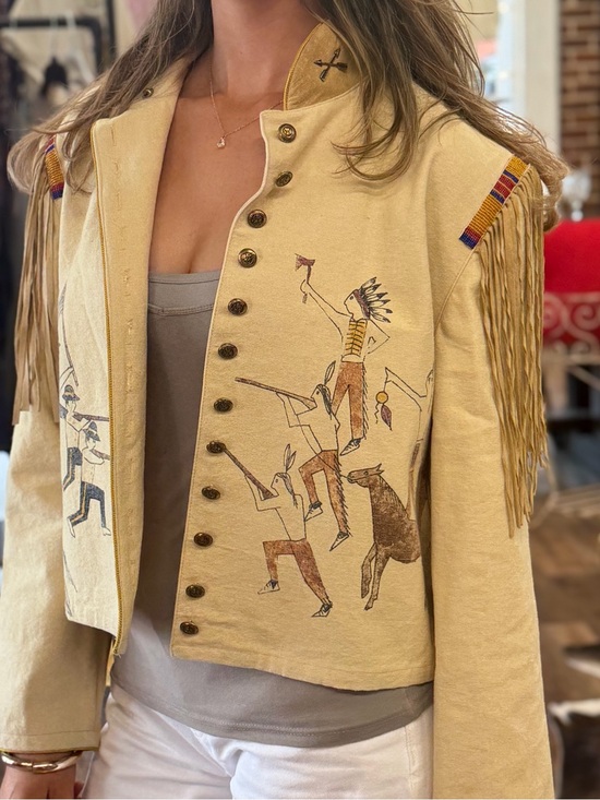 Double D Ranch Jackets & Blazers - Double D Ranch Vintage style Fringed, native design, Western Jacket
